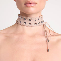 LUDOVIC DE SAINT SERNIN X SKIMS WAXED COTTON CHOKER | CLAY