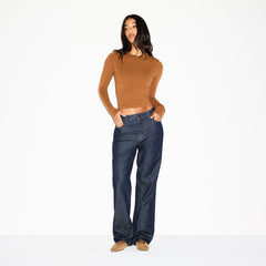 COTTON JERSEY LONG SLEEVE T-SHIRT | CHAI