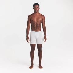 SKIMS STRETCH MENS 5 INCH BOXER BRIEF | LIGHT HEATHER GREY