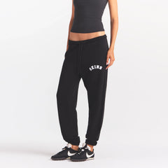 COTTON FLEECE JOGGER | ONYX SNOW ARCHED SKIMS LOGO