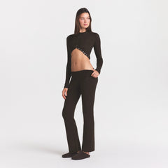 ESSENTIAL KNIT FOLDOVER PANT | ESPRESSO