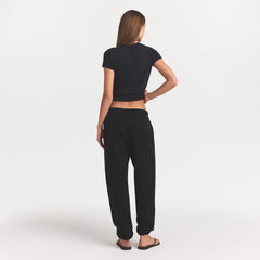 COTTON FLEECE JOGGER | ONYX