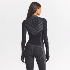SKIMS FIRST LAYERS HALF ZIP LONG SLEEVE | OBSIDIAN WINTER FAIRISLE