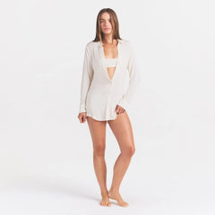 CLOUD SLEEP SHIRT DRESS | ECRU