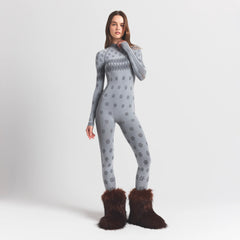 SKIMS FIRST LAYERS TURTLENECK CATSUIT | MIRROR WINTER FAIRISLE