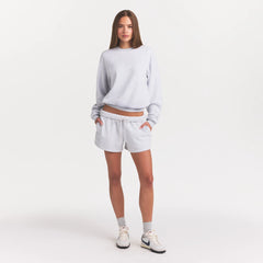 COTTON FLEECE CREWNECK | LIGHT HEATHER GREY