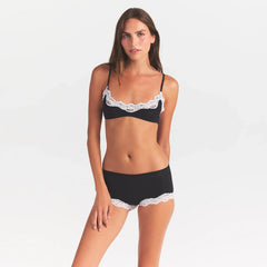 FITS EVERYBODY LACE BOY SHORT | OBSIDIAN CONTRAST