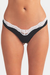 FITS EVERYBODY LACE DIPPED THONG | OBSIDIAN CONTRAST