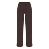 COTTON JERSEY STRAIGHT LEG PANT | ESPRESSO