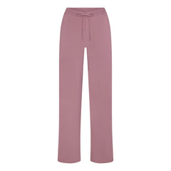 COTTON JERSEY STRAIGHT LEG PANT | MUTED MAUVE