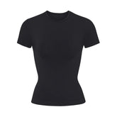 SOFT SMOOTHING SEAMLESS T-SHIRT | ONYX