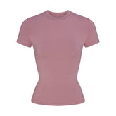 COTTON JERSEY T-SHIRT | MUTED MAUVE
