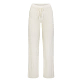 SWEATER KNIT CABLE STRAIGHT LEG PANT | IVORY