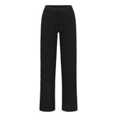 SWEATER KNIT CABLE STRAIGHT LEG PANT | ONYX