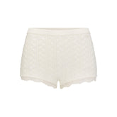 SWEATER KNIT CABLE MICRO SHORT | IVORY