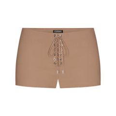LUDOVIC DE SAINT SERNIN X SKIMS WAXED COTTON MICRO SHORT | SIENNA