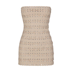 LUDOVIC DE SAINT SERNIN X SKIMS WAXED COTTON MINI DRESS | CLAY