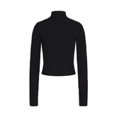 SWEATER KNIT CABLE TURTLENECK | ONYX