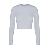 SKIMS SLEEP SUPER CROPPED LONG SLEEVE | ZEN BLUE
