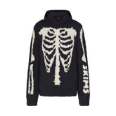 COZY KNIT OVERSIZED HOODIE | OBSIDIAN SKELETON