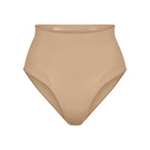 SEAMLESS SCULPT MID WAIST BRIEF | CLAY