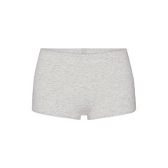EVERYDAY COTTON BOY SHORT | LIGHT HEATHER GREY