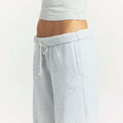 COTTON FLEECE STRAIGHT LEG PANT | LIGHT HEATHER GREY