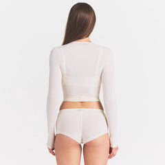 CLOUD SLEEP WRAP TOP | ECRU