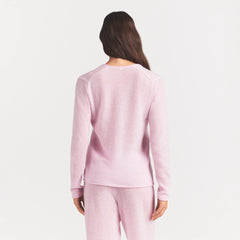AIRY CASHMERE V-NECK PULLOVER | CHERRY BLOSSOM