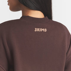 COTTON FLEECE BOMBER JACKET | ESPRESSO