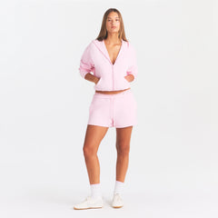 COTTON FLEECE ZIP UP HOODIE | CHERRY BLOSSOM