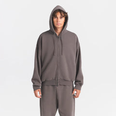 HEAVYWEIGHT FLEECE MENS ZIP UP HOODIE | STERLING