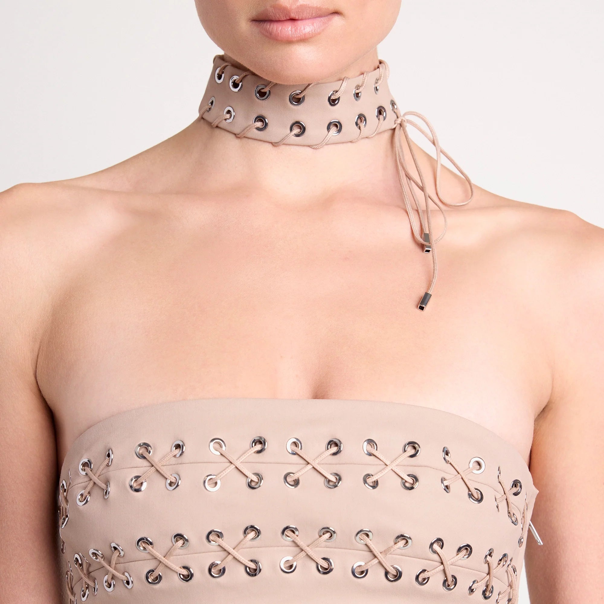 LUDOVIC DE SAINT SERNIN X SKIMS WAXED COTTON CHOKER | CLAY