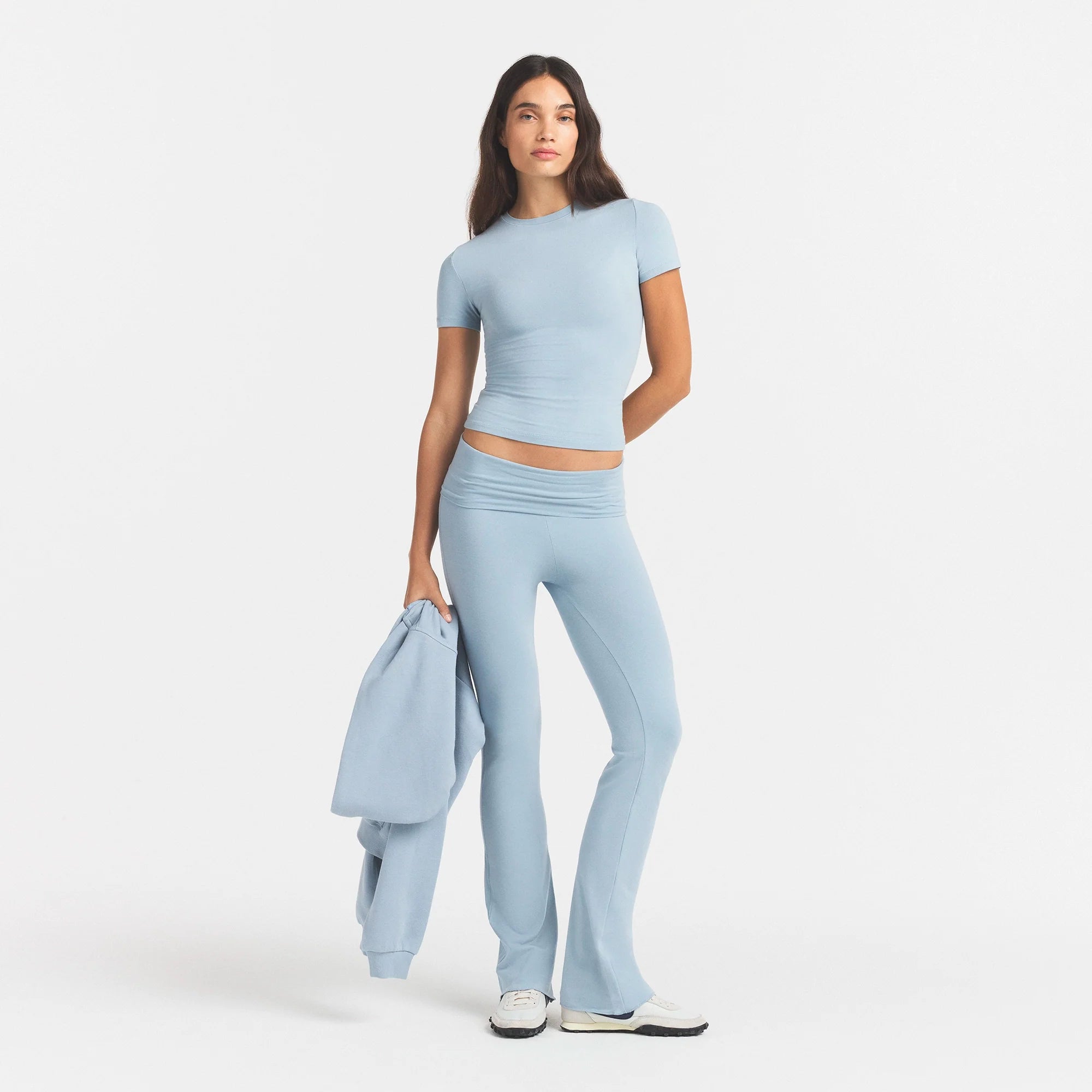COTTON JERSEY FOLDOVER PANT | FOG