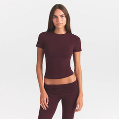 COTTON JERSEY T-SHIRT | CURRANT