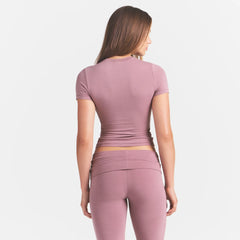 COTTON JERSEY T-SHIRT | MUTED MAUVE