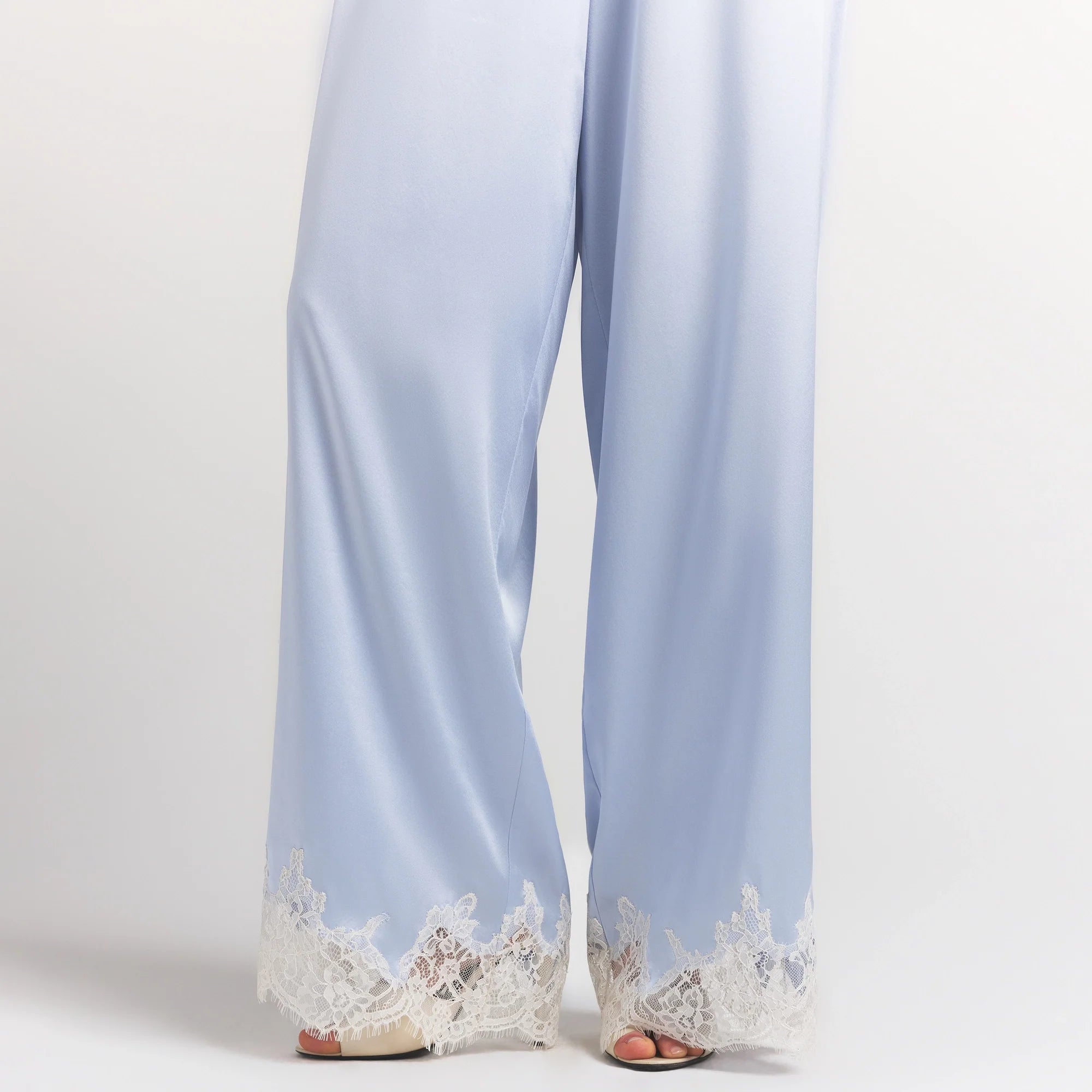 SILK LACE PANT | PERIWINKLE CONTRAST