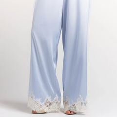 SILK LACE PANT | PERIWINKLE CONTRAST