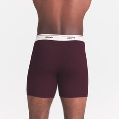 SKIMS COTTON RIB MENS 5" BOXER BRIEF | CURRANT