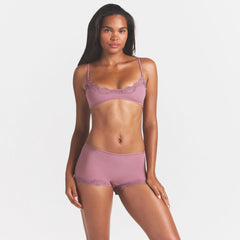 FITS EVERYBODY LACE SCOOP BRALETTE | MUTED MAUVE