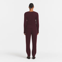 AIRY CASHMERE JOGGER | CURRANT
