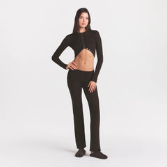 ESSENTIAL KNIT FOLDOVER PANT | ESPRESSO