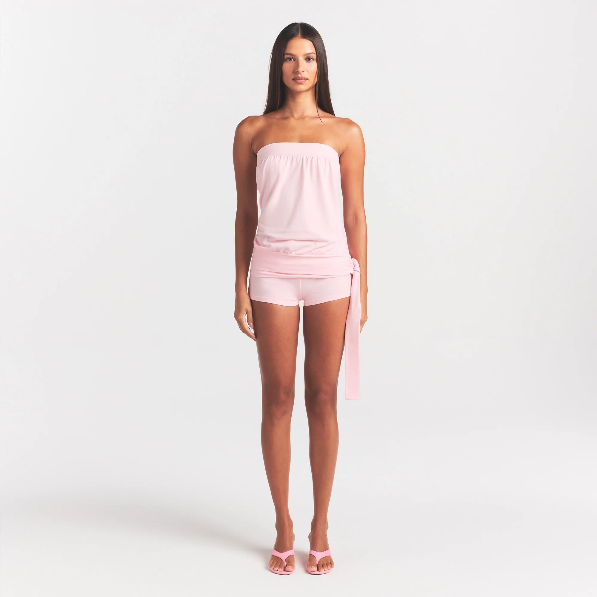 COTTON JERSEY FOLDOVER SHORT | CHERRY BLOSSOM