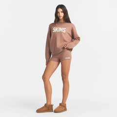SWEATER KNIT LOGO SHORT | SIENNA EGRET
