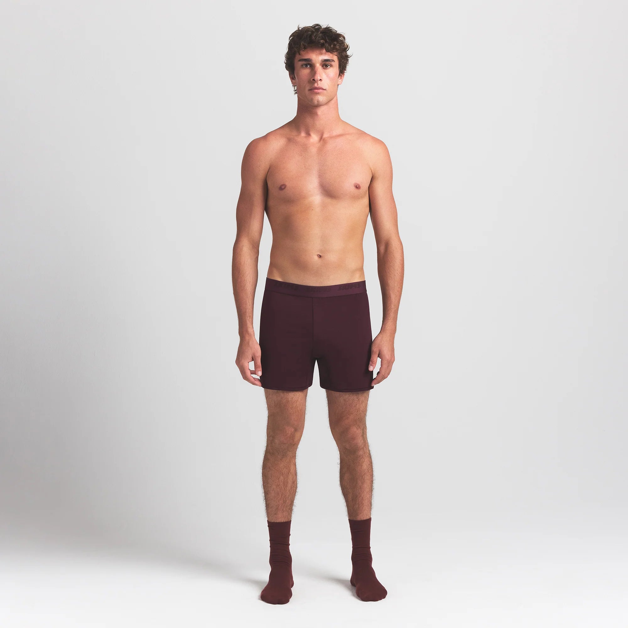 SKIMS STRETCH MENS KNIT BOXER | CURRANT
