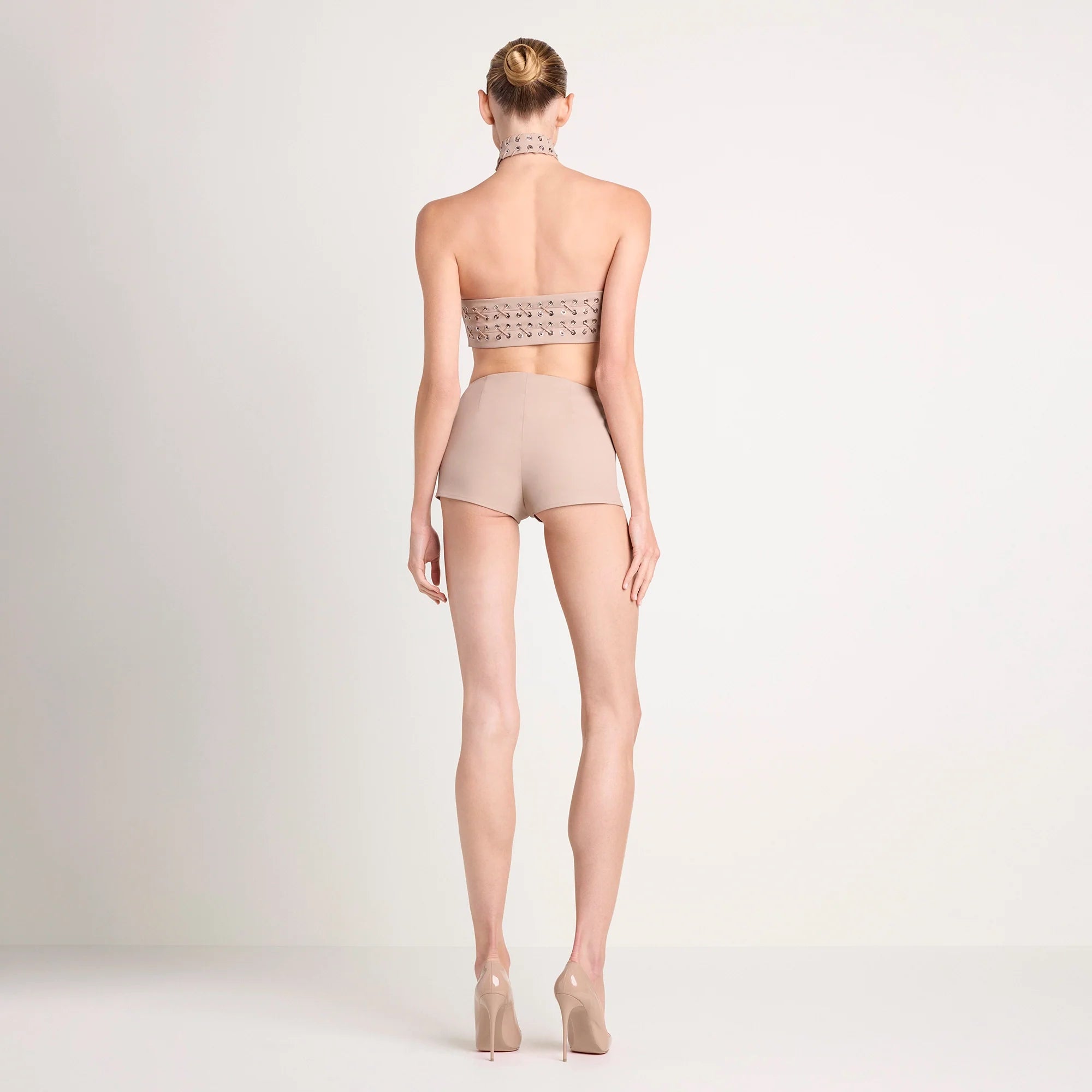 LUDOVIC DE SAINT SERNIN X SKIMS WAXED COTTON MICRO SHORT | CLAY
