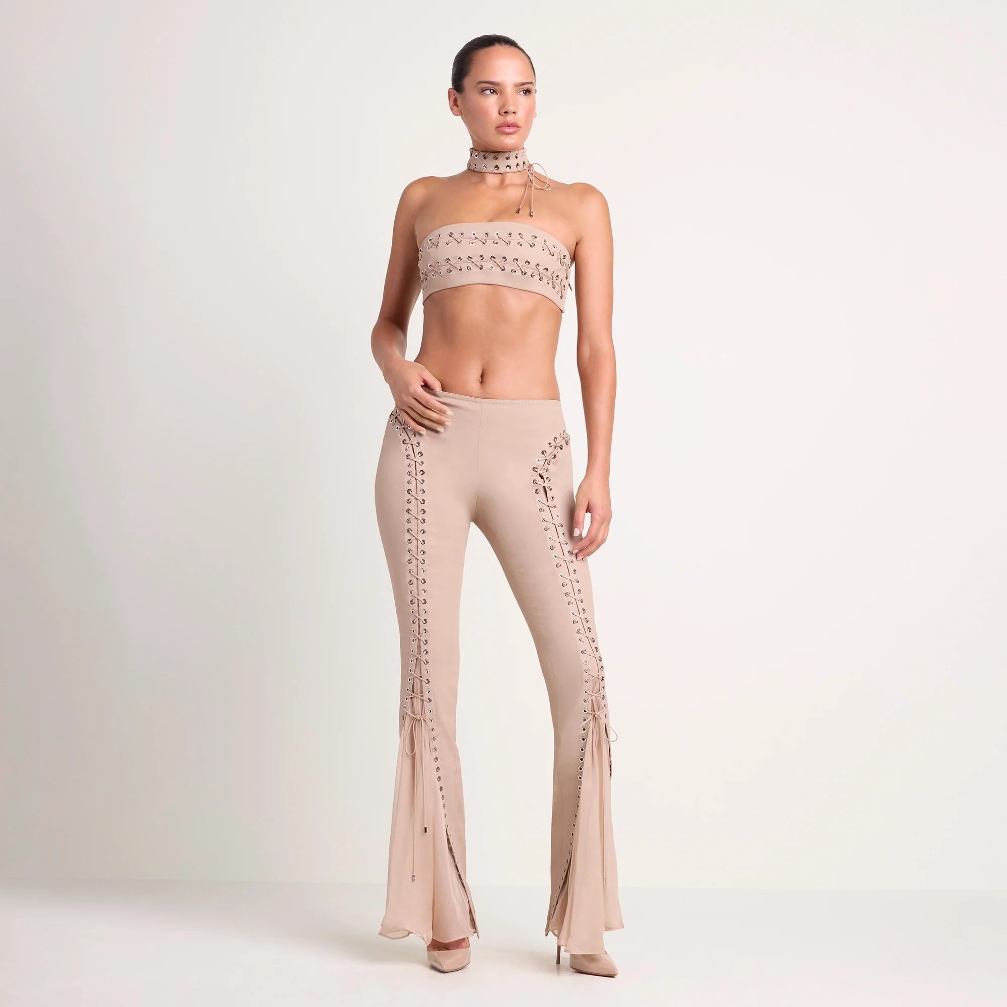 LUDOVIC DE SAINT SERNIN X SKIMS WAXED COTTON PANT | CLAY