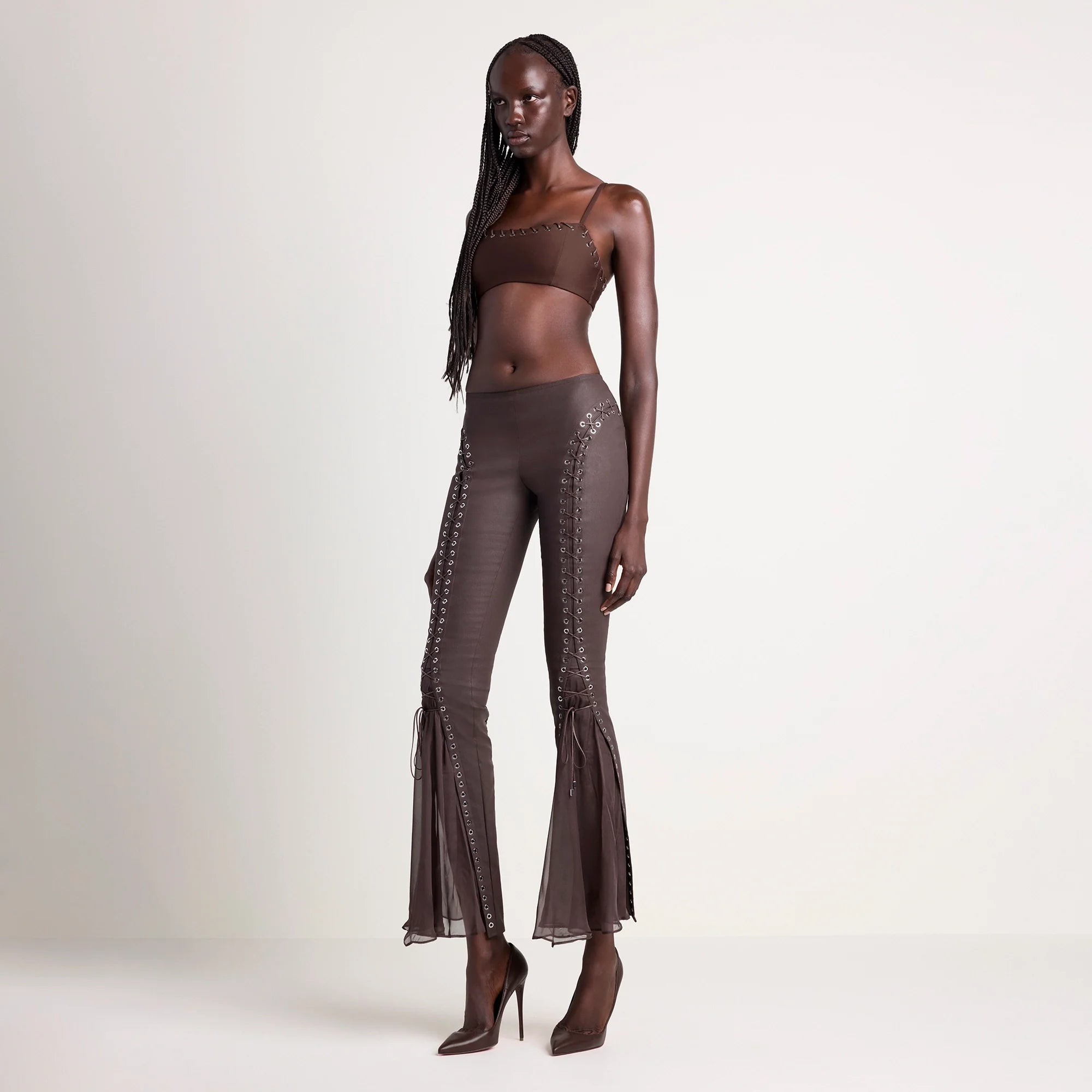 LUDOVIC DE SAINT SERNIN X SKIMS WAXED COTTON PANT | COCOA