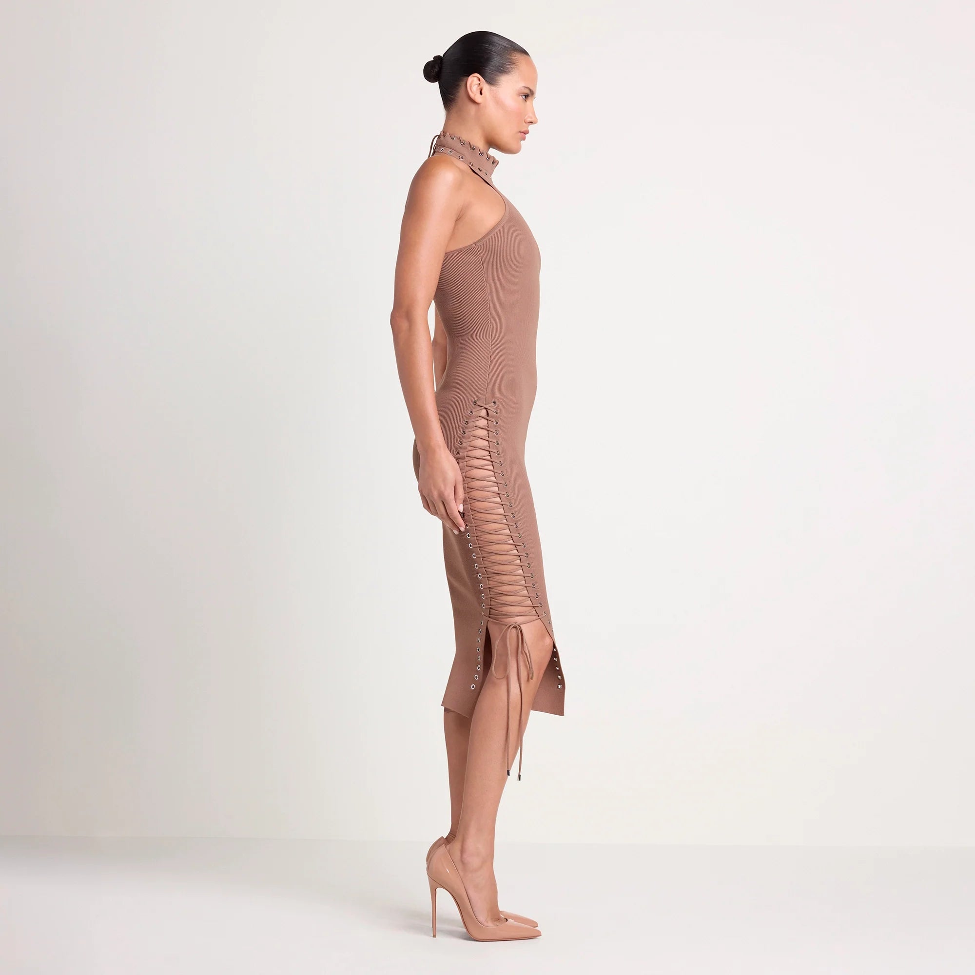 LUDOVIC DE SAINT SERNIN X SKIMS REFINED KNIT HALTER DRESS | SIENNA