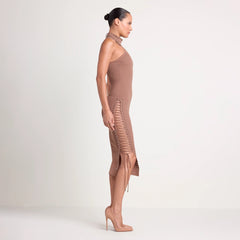 LUDOVIC DE SAINT SERNIN X SKIMS REFINED KNIT HALTER DRESS | SIENNA